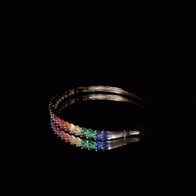 Royal Rainbow Silver Bracelet (92.5 silver) for daily, office and party wear.