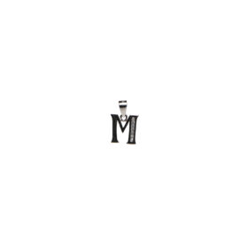 Elegant M Alphabet Silver Pendant