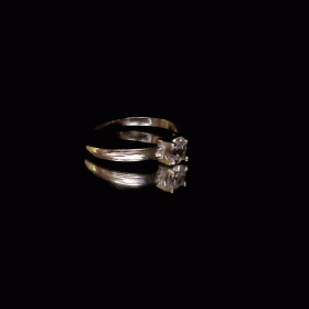 Single Stone Silver Ring