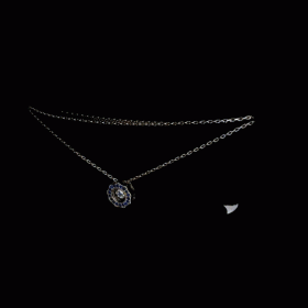 Sapphire Blue stone Silver Pendant with chain
