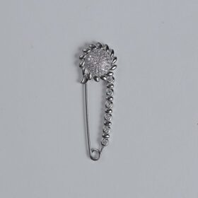 Blossoms Sterling Silver Saree Pin