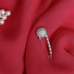 Blossoms Sterling Silver Saree Pin