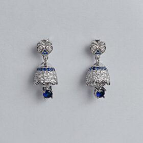Blue Gems Studded Sterling silver Earrings