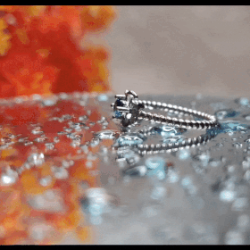 Blue Gemstone Studded Silver Ring