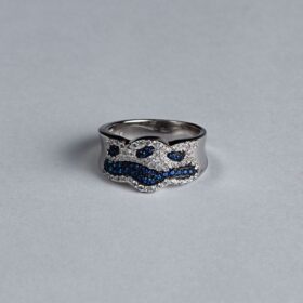 Blue Zirconia Studded Sterling silver Ring