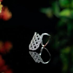 Cross Section Designed Sterling Silver Ring