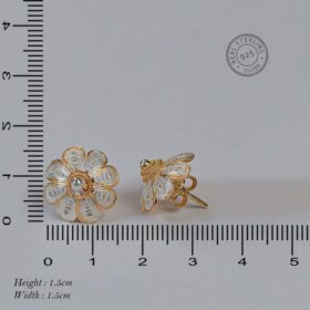 Daisy blooming Floral Silver Earrings