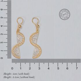 Dual Semi-circle Sterling silver Earrings