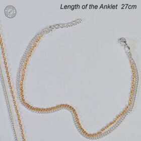 Dual layered Queen Silver Anklet