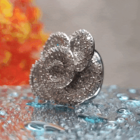 Floral Zirconia Sterling Silver Ring