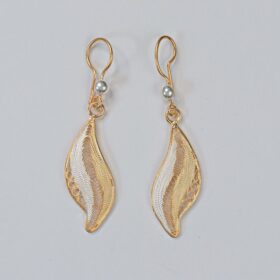 Gold Plated Dangling Sterling Silver Earrings