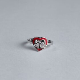 Heart Shaped Sterling Silver Ring