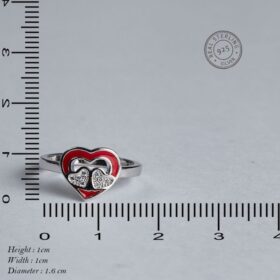Heart Shaped Sterling Silver Ring