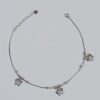 Heart charm Butterflies Sterling silver Anklets