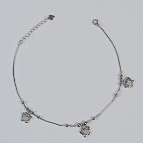 Heart charm Butterflies Sterling silver Anklets