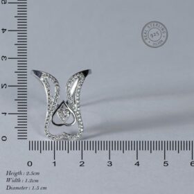 Impression Real Love Heart shaped Silver Ring
