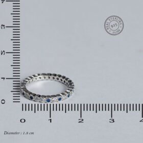 Minimal Blue Zircon Sterling Silver Ring