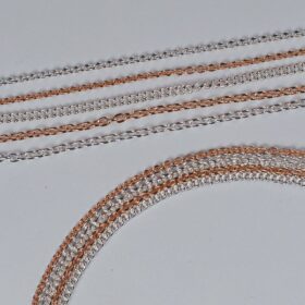 Rose Gold Five Layered Silver Anklets