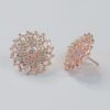Rose Gold Plated Snowflakes Silver Earrings