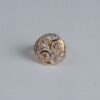 Round shaped Gold plated Sterling Silver Ring