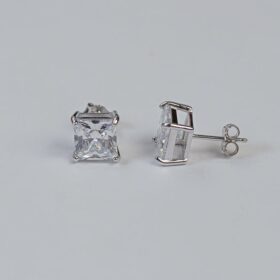 Square Gems Studded Sterling silver Earrings