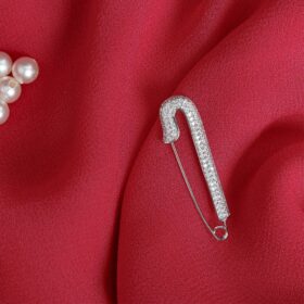Stick Shaped Sterling Silver Saree Pin