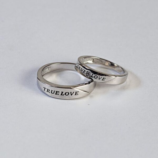 True Love Couple Sterling Silver Ring