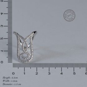 U-shaped semi circle designed Sterling silver Ring
