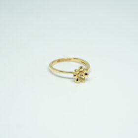 Simple light weight Floral gold ring
