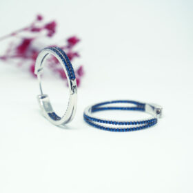 Out of Blue silver Hoops