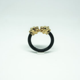 Solid Gold tiger black ring