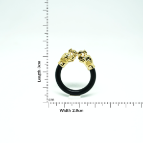Solid Black Gold Elephant ring